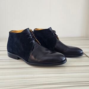 Undandy Black Suede Leather Lace Up Chukka Ankle Boot Size 38 US 6